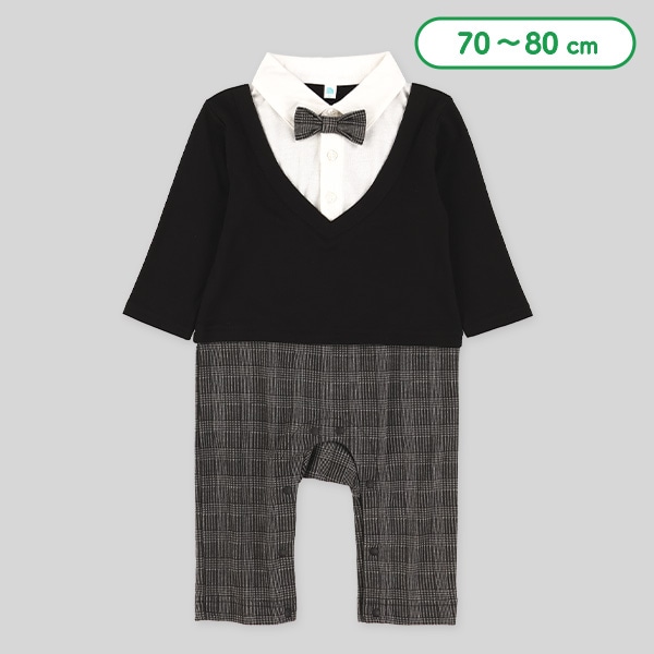 リボンタイセミフォーマル長袖カバーオール