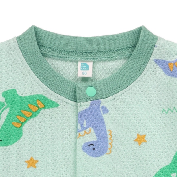 ハチス天竺アニマル総柄長袖カバーオール