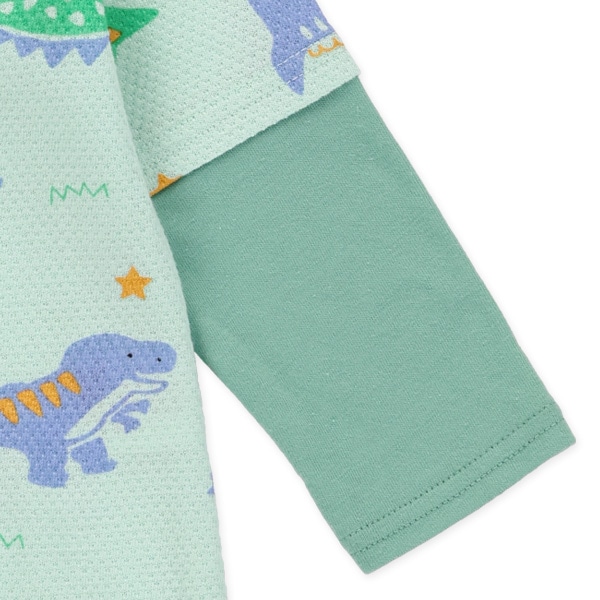 ハチス天竺アニマル総柄長袖カバーオール