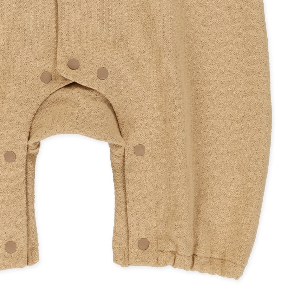 スムースくまレイヤード風長袖カバーオール