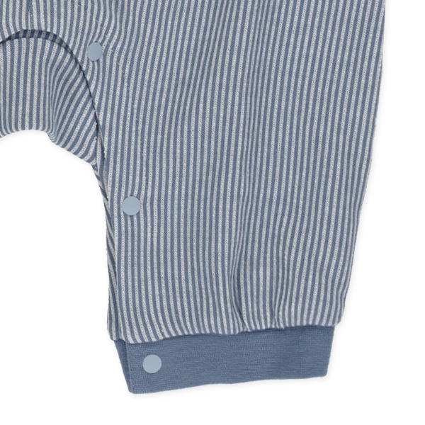 天竺ボタニカル柄長袖カバーオール