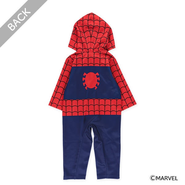 ダンボール着ぐるみ長袖カバーオール（スパイダーマン）