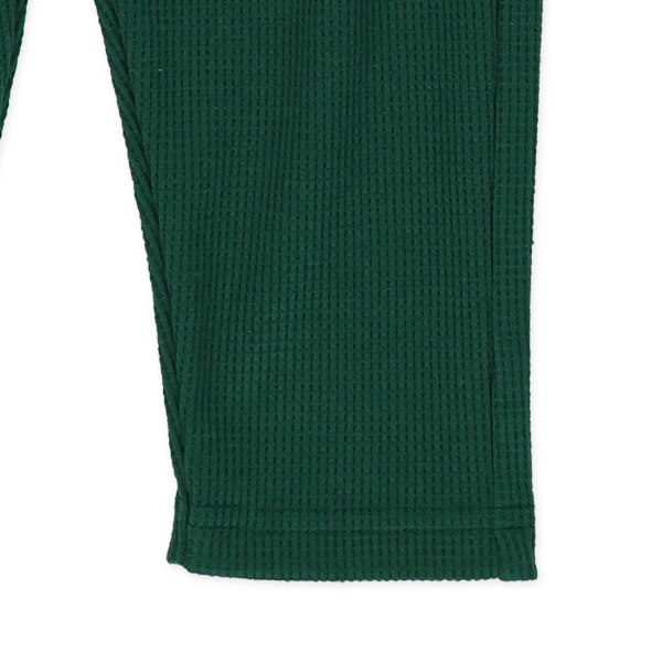 ワッフルストレッチパンツ（チャコールグレー・グリーン）