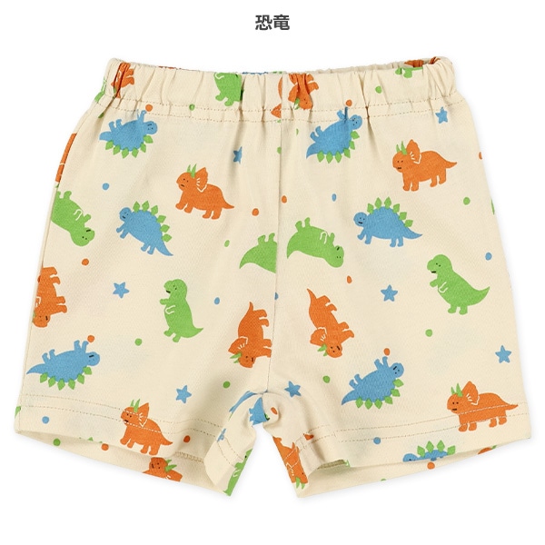 恐竜・いぬ総柄ハーフパンツ