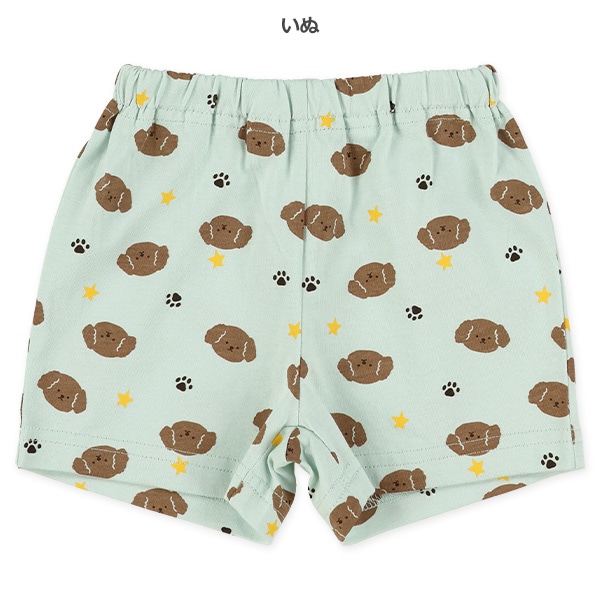 恐竜・いぬ総柄ハーフパンツ