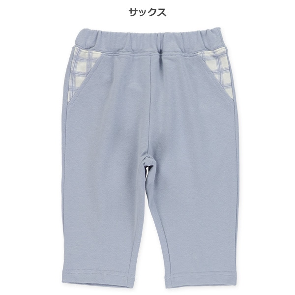 ミニ裏毛7分丈ポケットチェックパンツ