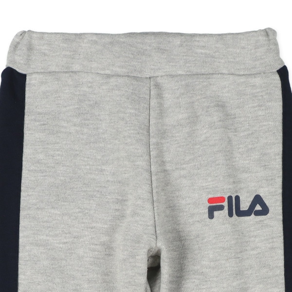 FILA）裏毛ロゴ入りサイドラインロングパンツ