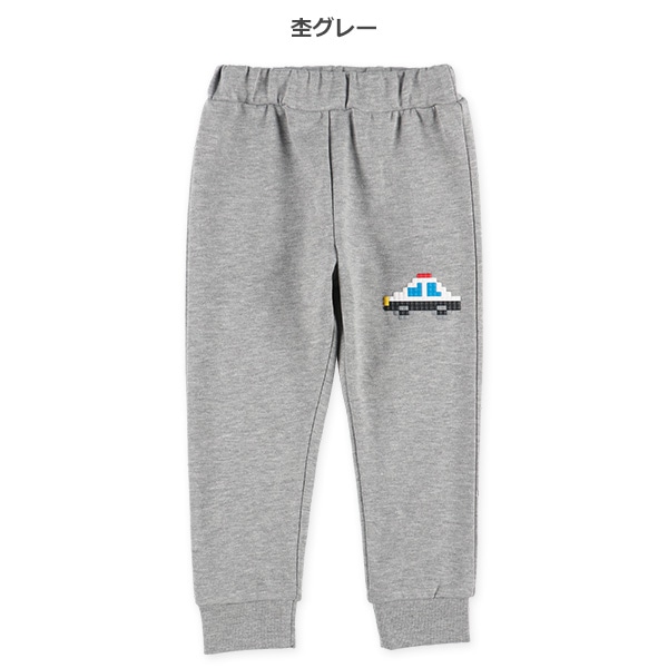 裏毛くるま発泡プリントロングパンツ