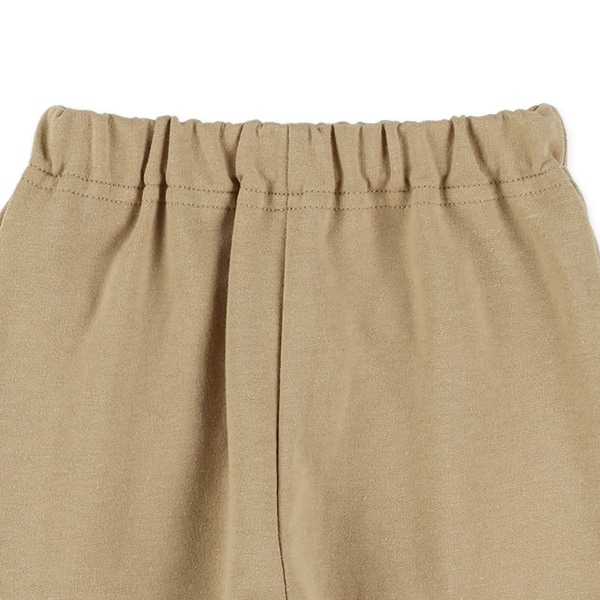 裏毛8分丈ひざチェックパッチパンツ