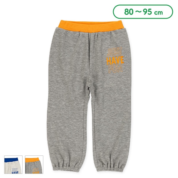 裏毛ロゴ刺繍ロングパンツ