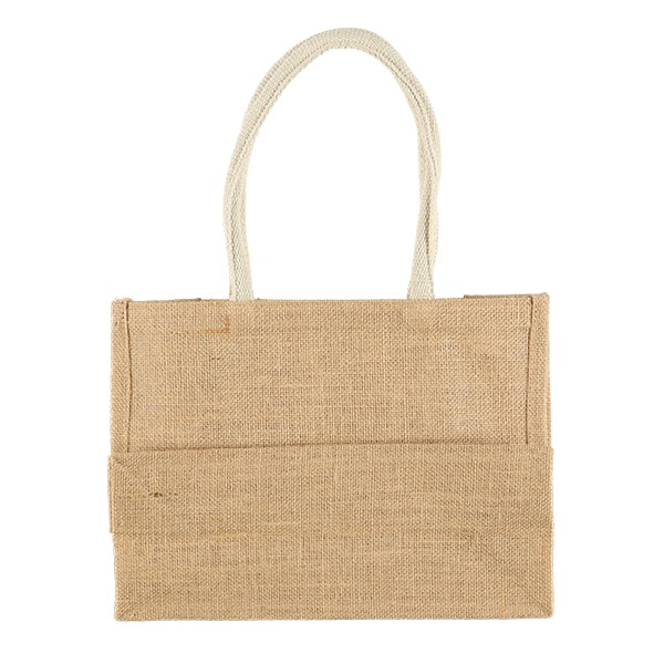 ポケット付きジュートバッグ A4（ボリス）