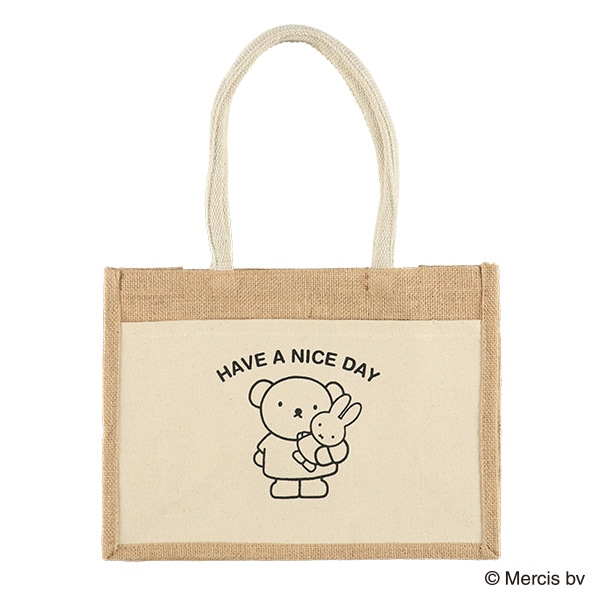 ポケット付きジュートバッグ A4（ボリス）