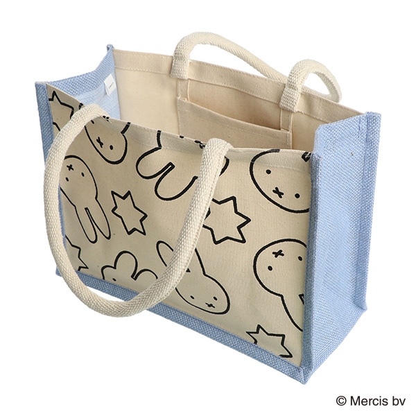 サイドカラージュートバッグ 星 A4（ミッフィー）