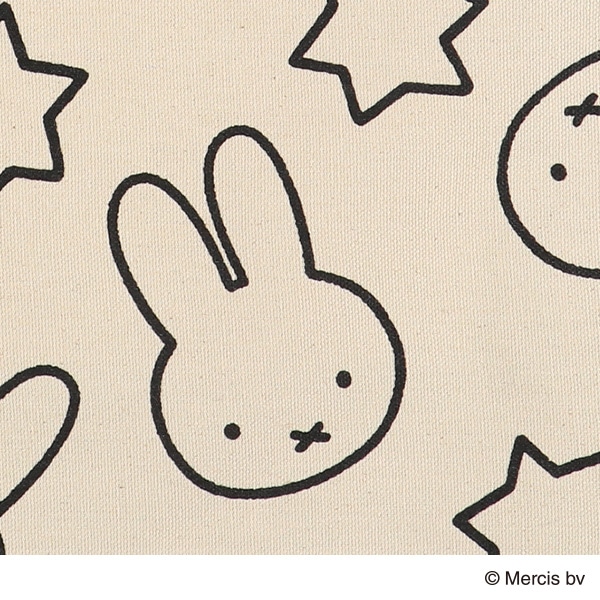 サイドカラージュートバッグ 星 A4（ミッフィー）