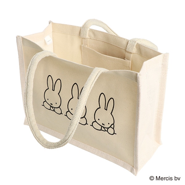 サイドカラージュートバッグ A4（ミッフィー）