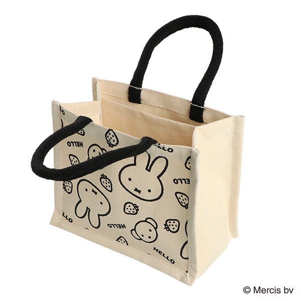 コットンバッグ いちご A5（ミッフィー）