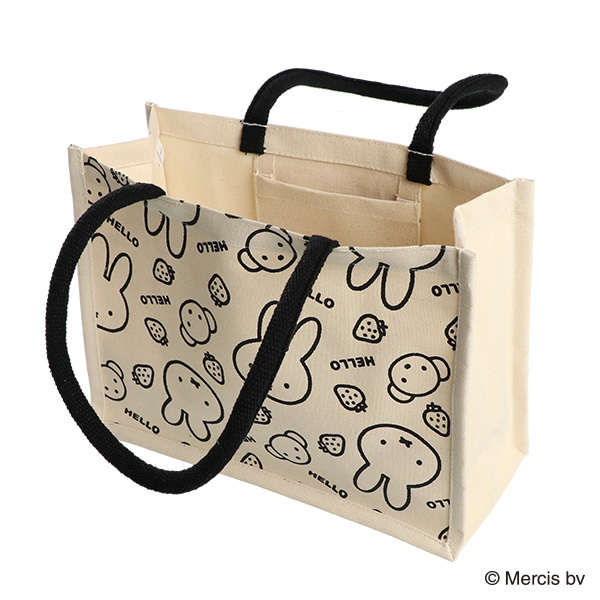 コットンバッグ いちご A4（ミッフィー）