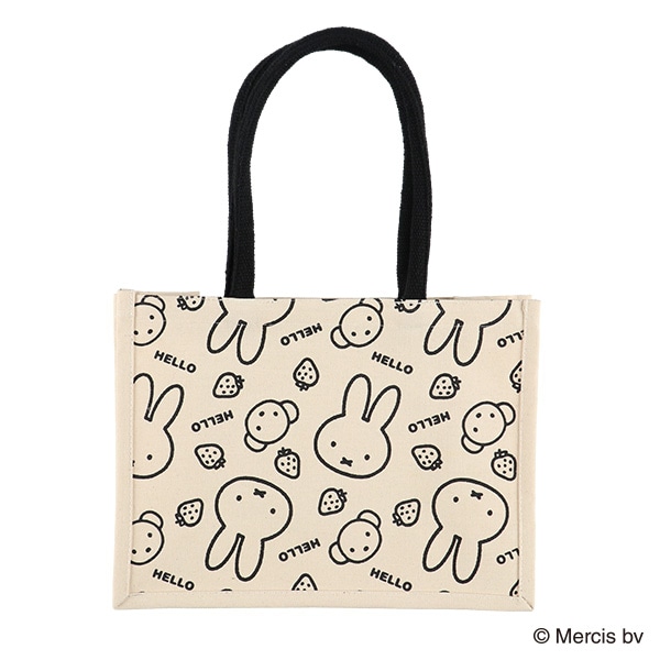 コットンバッグ いちご A4（ミッフィー）