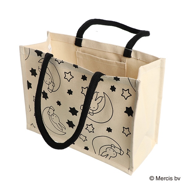コットンバッグ 星・月 A4（ミッフィー）