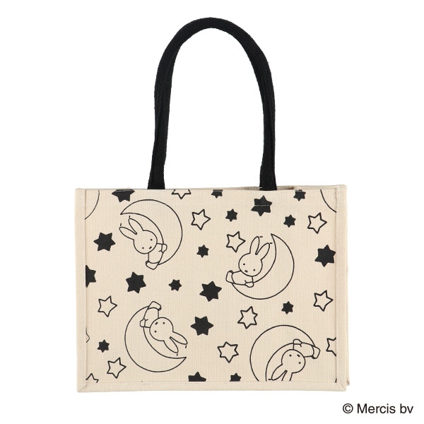 コットンバッグ 星・月 A4（ミッフィー）