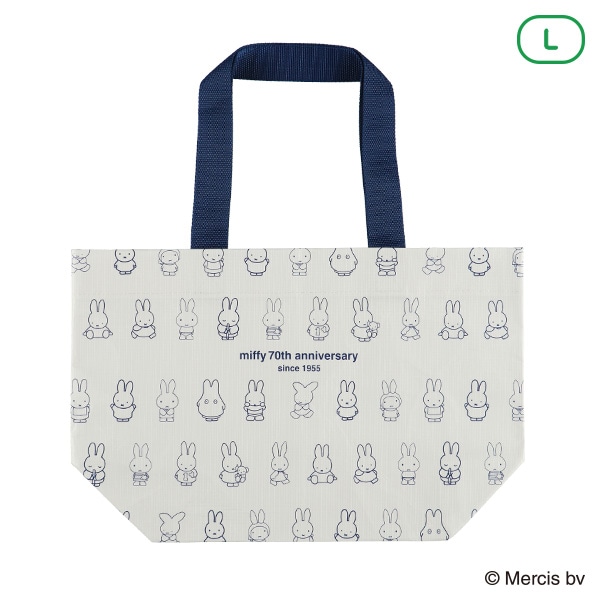 ミッフィー70周年限定デザイン トートバッグ 総柄 L（ミッフィー）