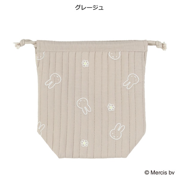 イブル巾着ポーチ 花柄 S（ミッフィー）