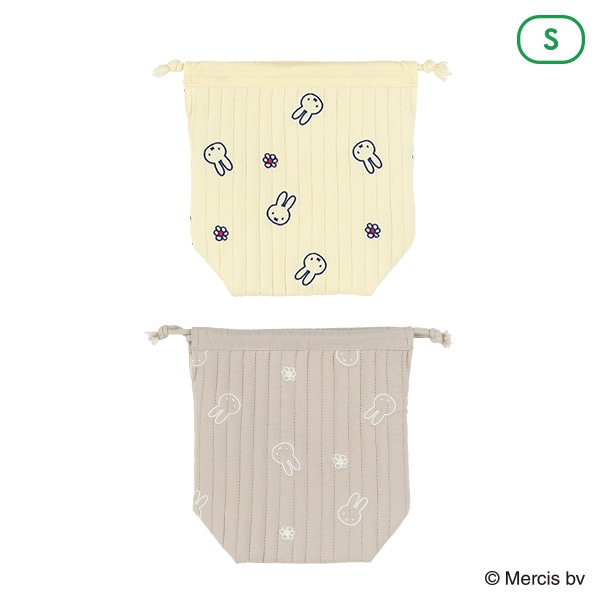 イブル巾着ポーチ 花柄 S（ミッフィー）