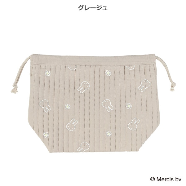 イブル巾着ポーチ 花柄 M（ミッフィー）