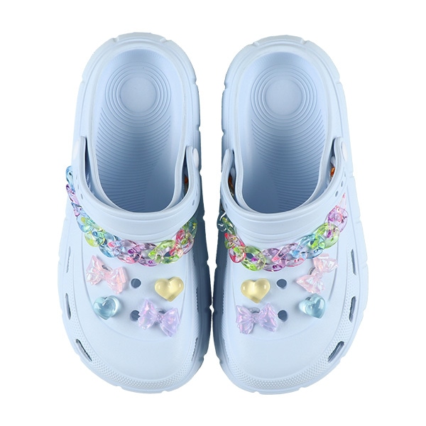 EVAサンダル（カラフルハートリボンチェーン）