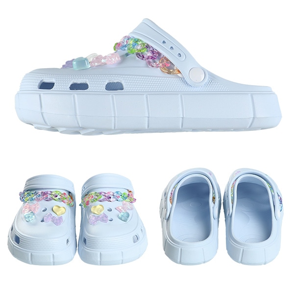 EVAサンダル（カラフルハートリボンチェーン）