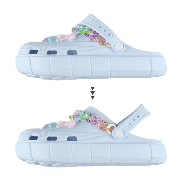 EVAサンダル（カラフルハートリボンチェーン）