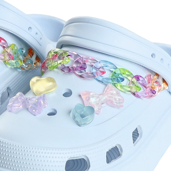 EVAサンダル（カラフルハートリボンチェーン）