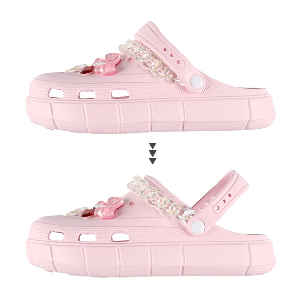 EVAサンダル（スイートリボンハートチェーン）