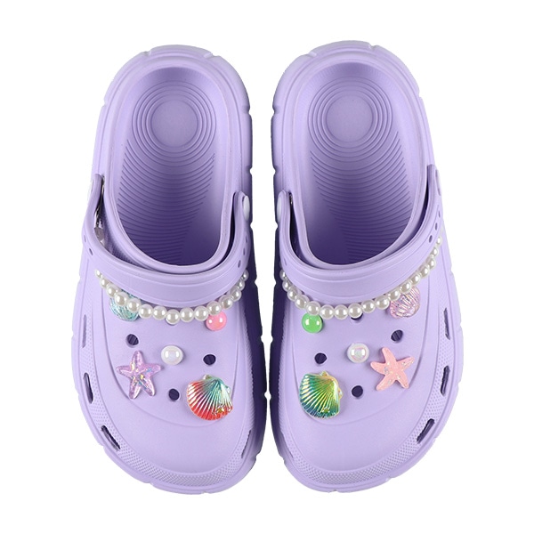 EVAサンダル（カラフルシェルパールチェーン）