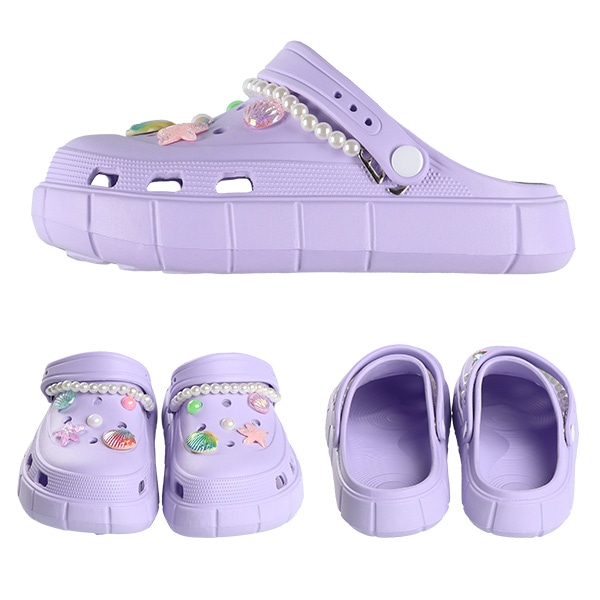 EVAサンダル（カラフルシェルパールチェーン）