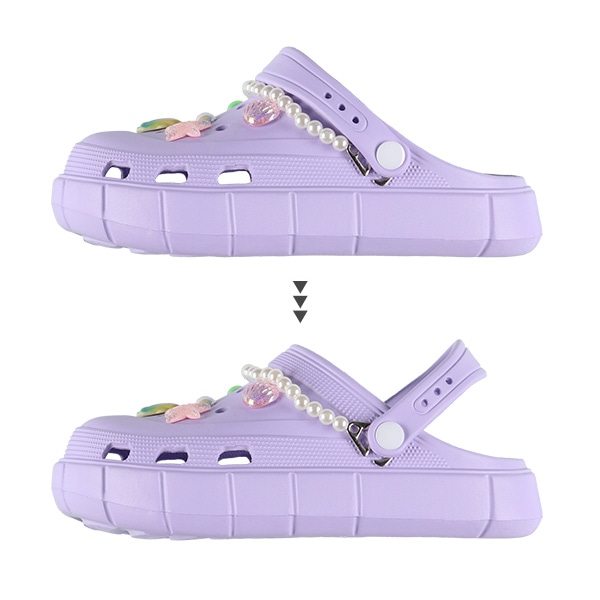 EVAサンダル（カラフルシェルパールチェーン）