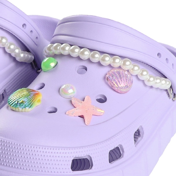 EVAサンダル（カラフルシェルパールチェーン）