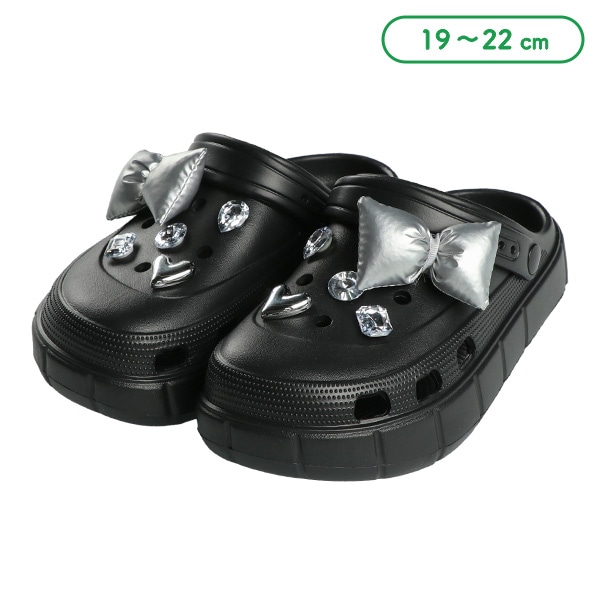 EVAサンダル（モノトーンビジューリボン）