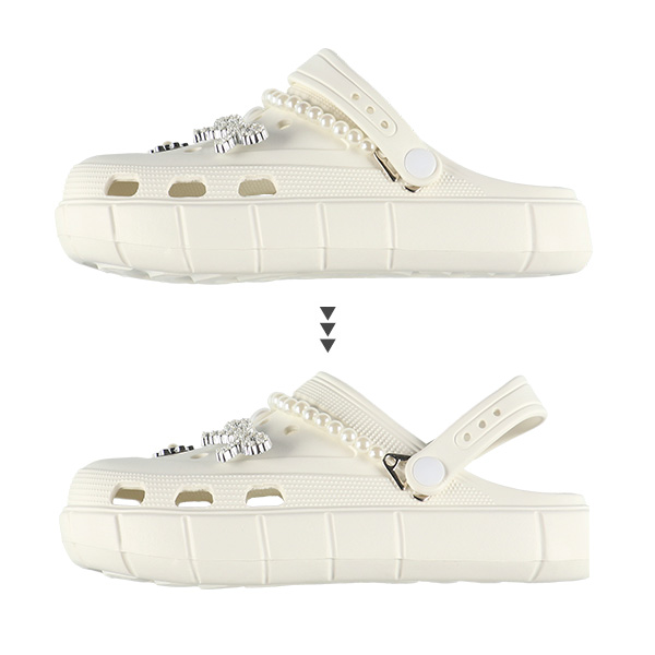 EVAサンダル（ビジューパールチェーン）