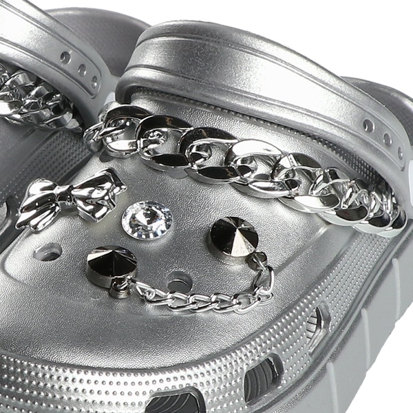 EVAサンダル（シルバービジューチェーン）