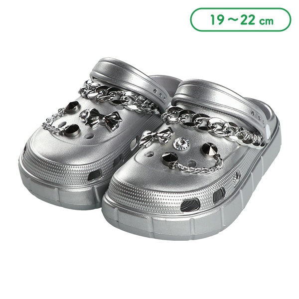 EVAサンダル（シルバービジューチェーン）