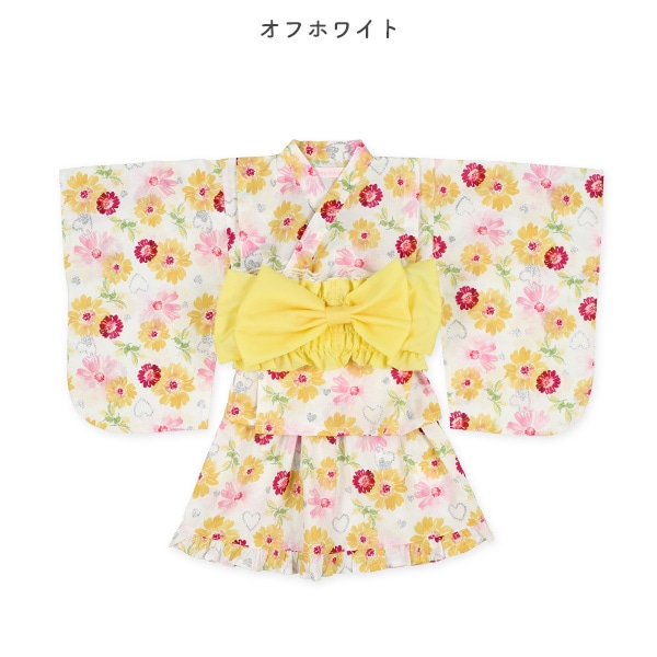 2Way浴衣サンドレス 3点セット（花柄）