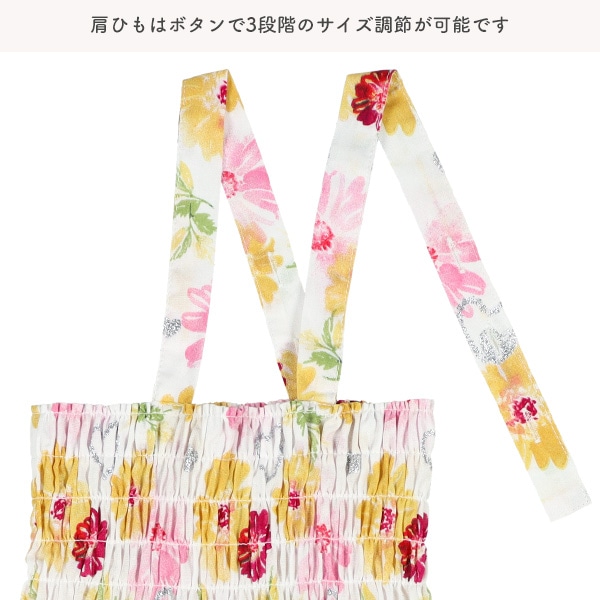 2Way浴衣サンドレス 3点セット（花柄）