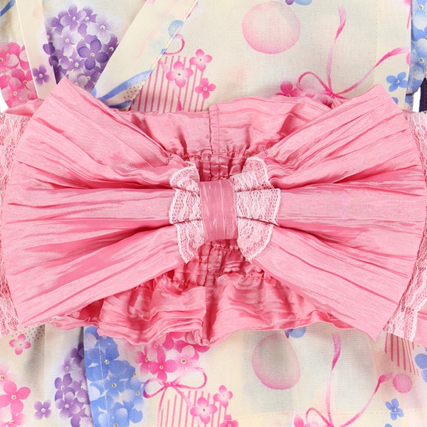 2Way浴衣 サンドレスタイプ 3点セット（紫陽花）