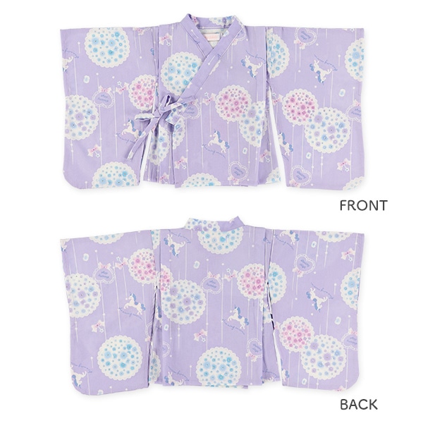 2Way浴衣 サンドレスタイプ 3点セット（ユニコーン）