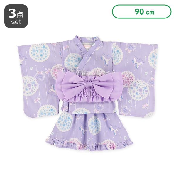 2Way浴衣 サンドレスタイプ 3点セット（ユニコーン）