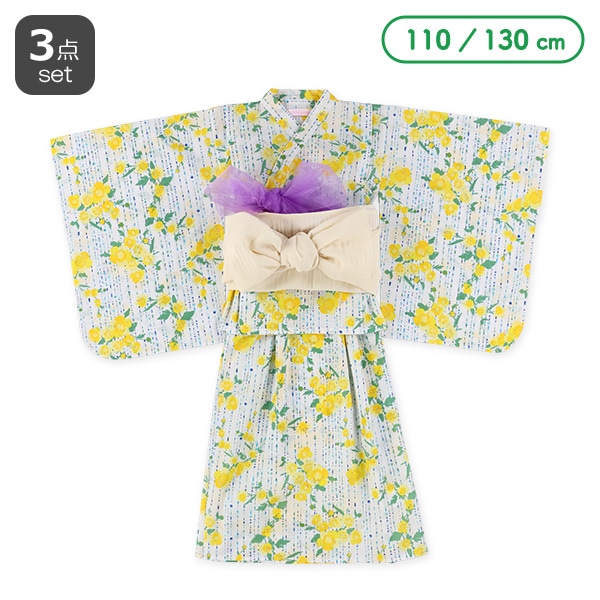 2Way浴衣サンドレス 3点セット（ミモザ）