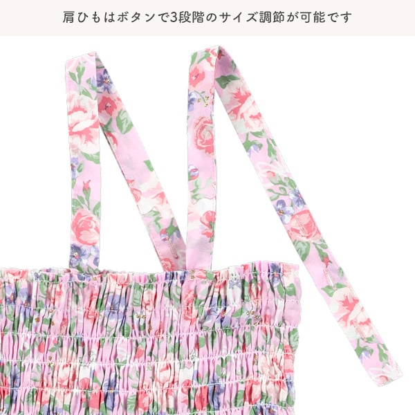 2Way浴衣サンドレス 3点セット（ねことバラ）