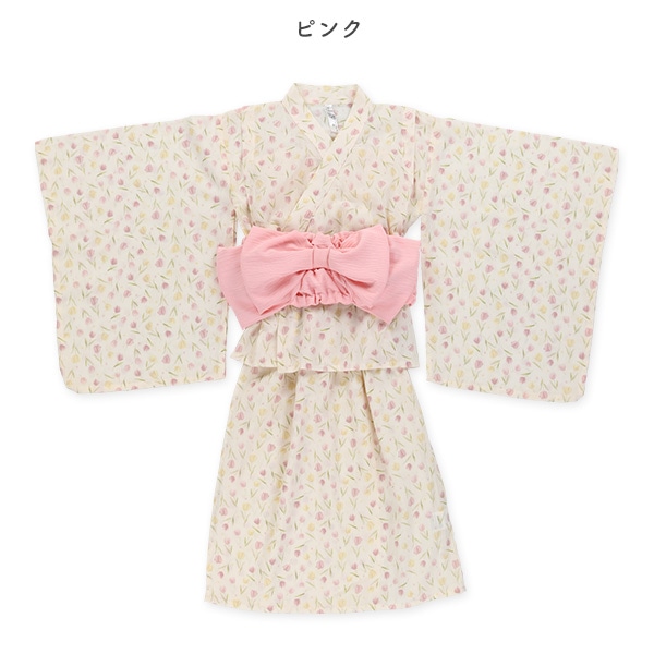 2Way浴衣サンドレス 3点セット（チューリップ）