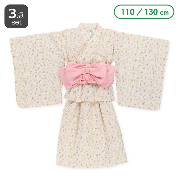 2Way浴衣サンドレス 3点セット（チューリップ）